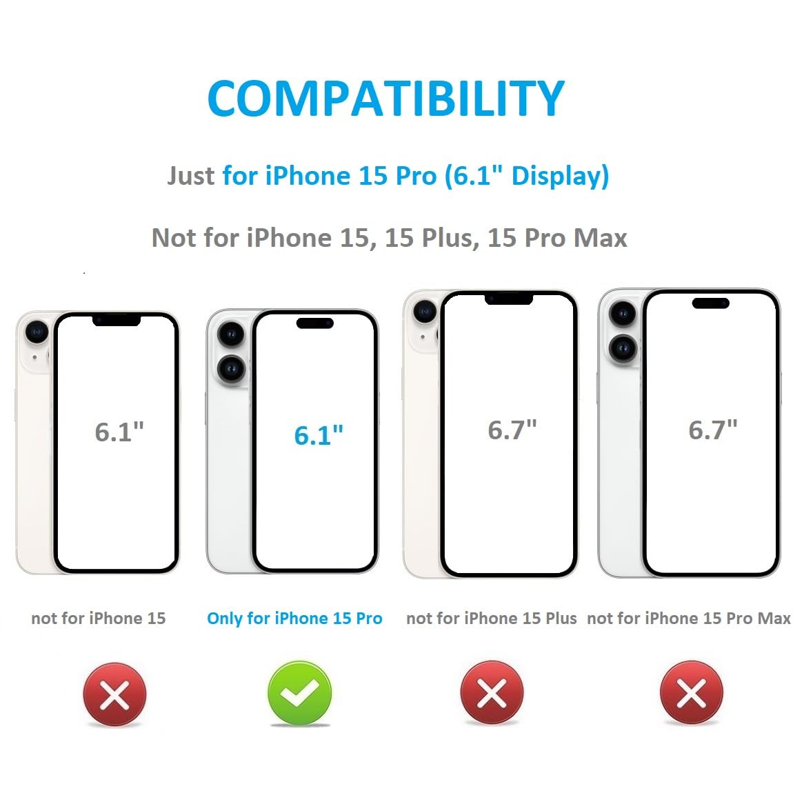 Premium 360° Rotating Ring Kickstand Wallet Case for iPhone 15 Pro (6.1