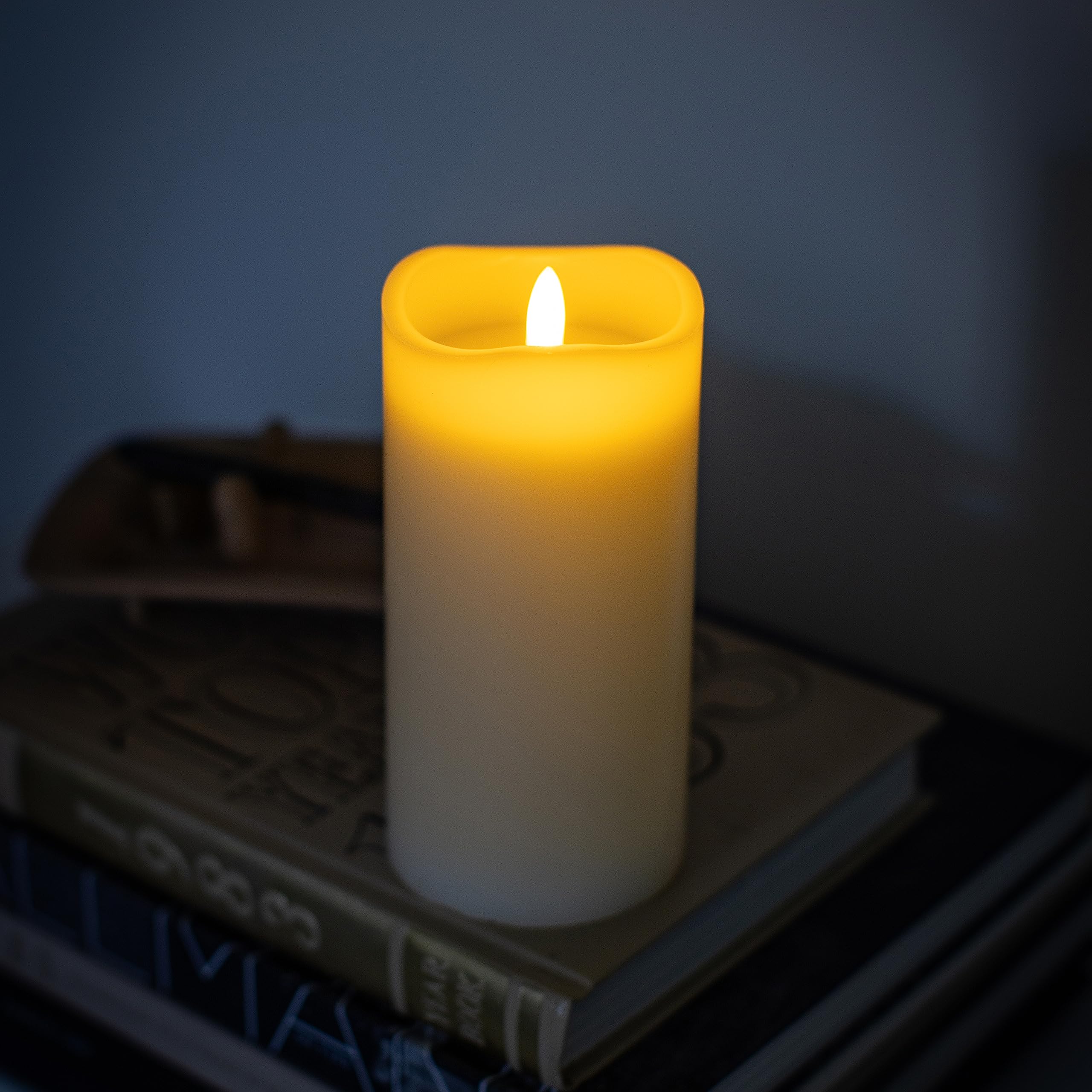 6-Pack Ivory Real Wax Flameless LED Pillar Candles - 3x6 Inches with Remote & Timer for Home Decor, Wedding Centerpieces, and Romantic Ambiance
