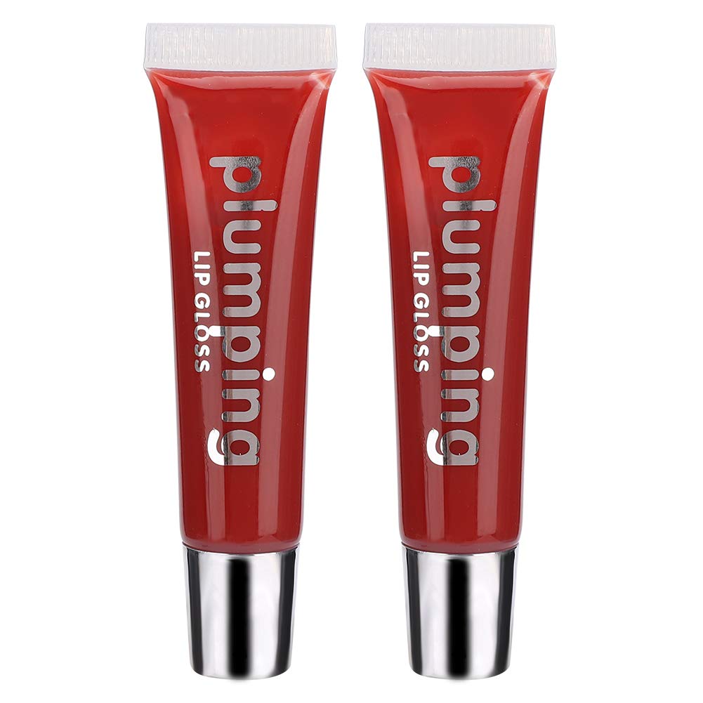 2PCS 10ml Lip Plumping Serum & Glitter Lip Gloss - Natural Lip Enhancer for Fuller, Softer Lips with Increased Elasticity | Perfect for Daily Makeup, Night Out, and Special Occasions