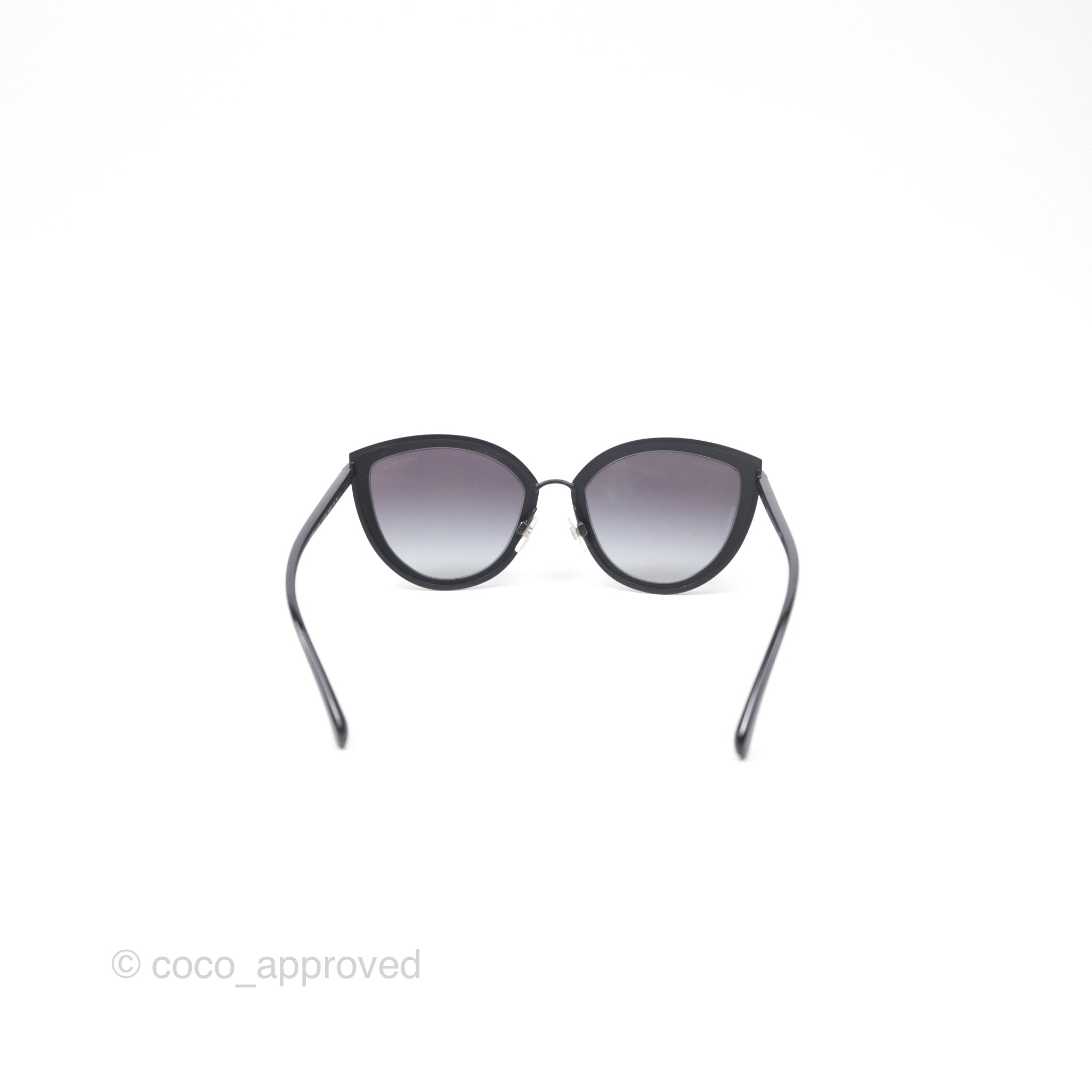 Chanel Cat Eye Sunglasses for Women - Matte Black UV Protection Fashion Shades - Perfect for Beach, Driving & Outdoor Activities