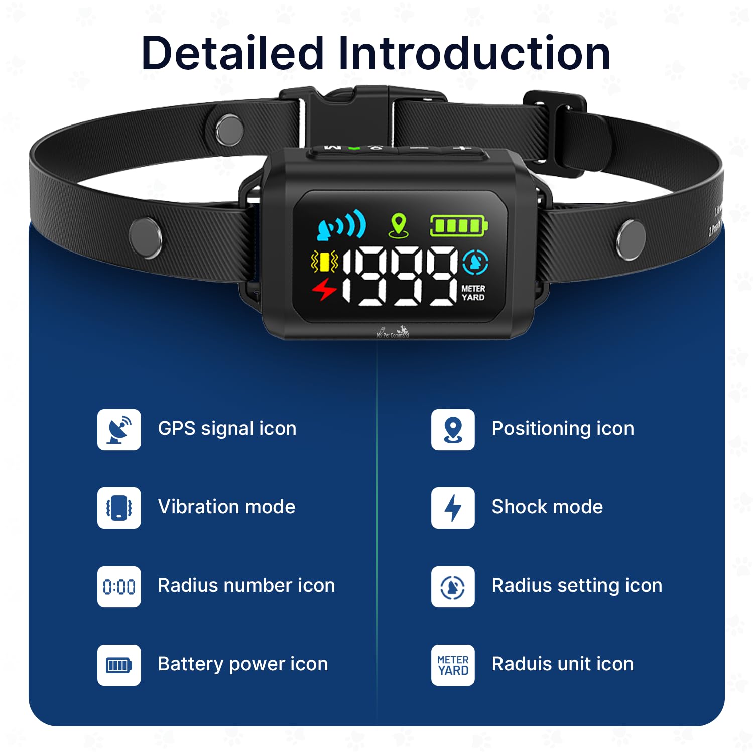 My Pet Command GPS Dog Collar Fence System - New Generation Wireless Dog Fence Containment System with Boundary Training, Waterproof & Rechargeable - Perfect for Outdoor Pet Safety and Training in Backyards, Parks & Large Properties