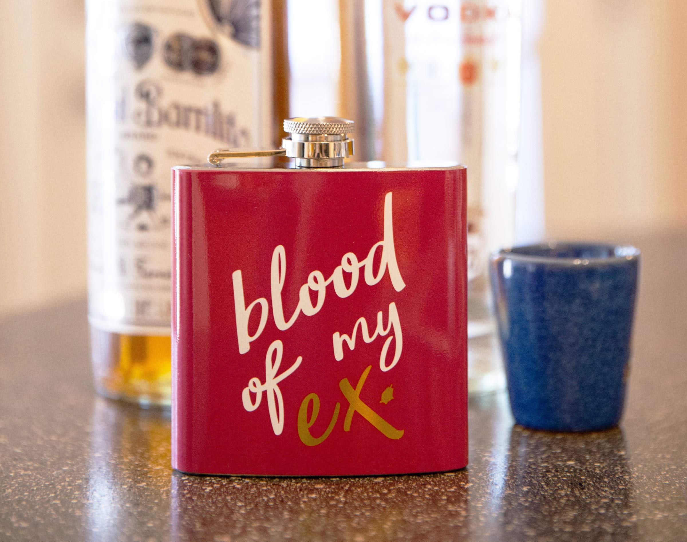 Blood of My Ex 6oz Stainless Steel Flask - Perfect for Parties & Gifts