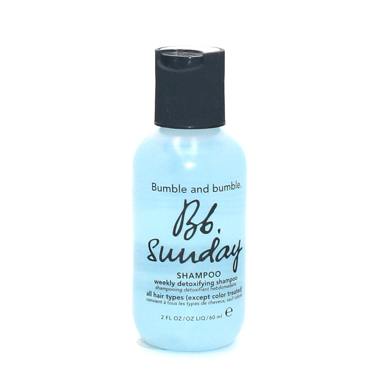 Bumble and Bumble Sunday Weekly Detoxifying Shampoo 2 oz - Clarifying & Purifying Hair Cleanser for Buildup Removal - Perfect for Post-Workout, Swimming, or Styling Product Residue