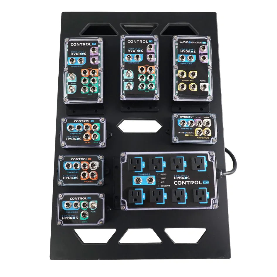 Hydros Black Aquarium Controller Board - Advanced Wire Management System for Fish Tanks | Perfect for Saltwater & Freshwater Aquariums