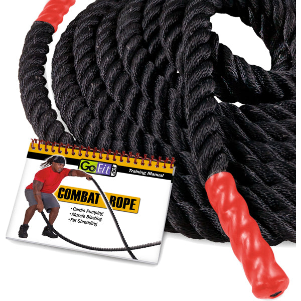 40ft Battle Rope for CrossFit, Strength Training & HIIT Workouts - Heavy Duty Gym Rope for Home & Outdoor Fitness