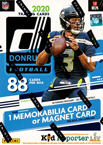 2020 Panini Donruss NFL Football Blaster Box - 88 Trading Cards per Box | Collectible Sports Cards for NFL Fans & Trading Card Enthusiasts | Perfect for Collecting, Trading, and Displaying