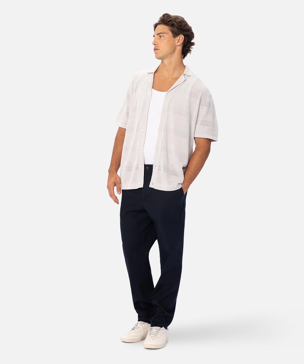 Vercelli Short Sleeve Shirt for Men - Arctic Blue Casual Button Down Shirt | Breathable Cotton Comfort | Perfect for Office, Travel & Summer Outfits