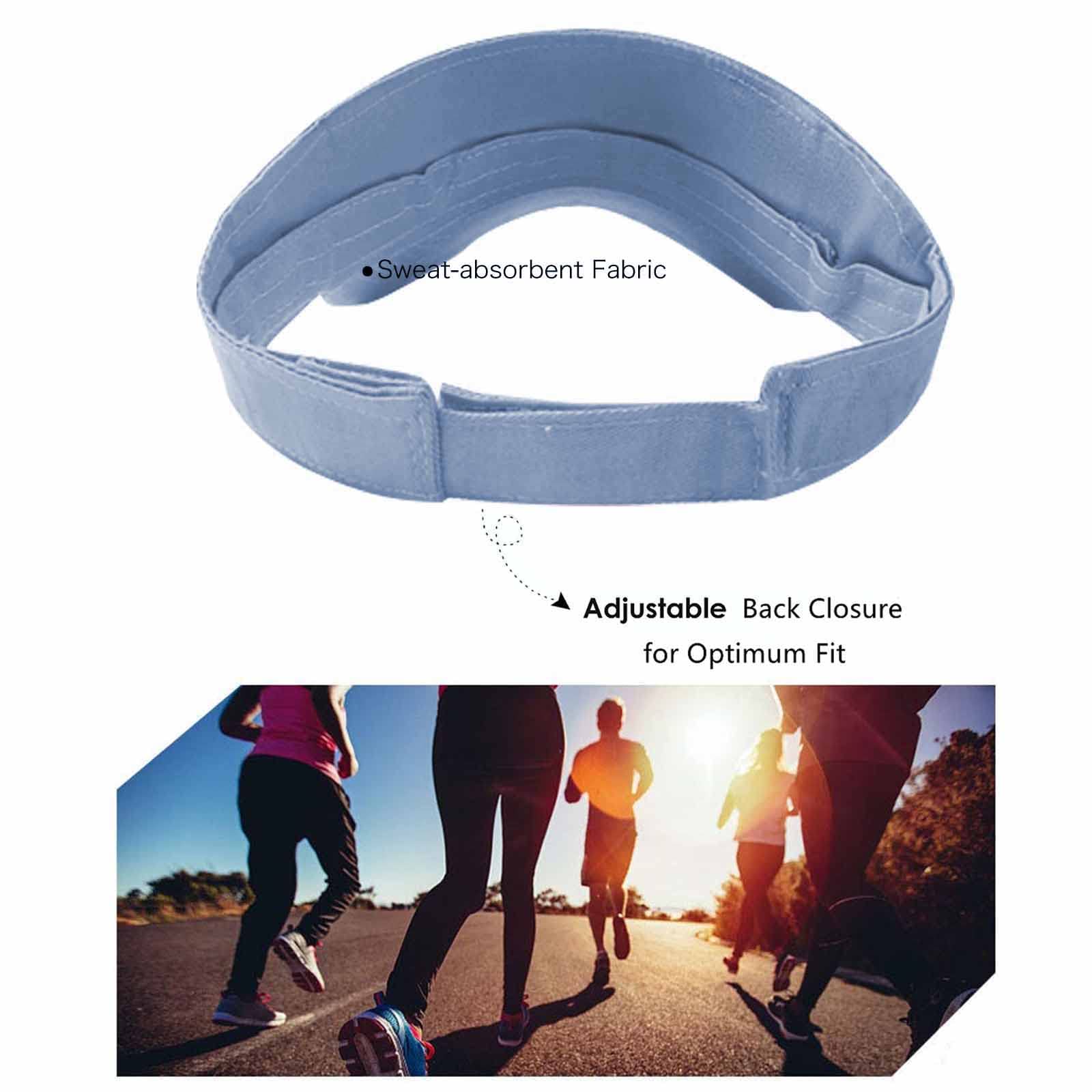 AZJ Adjustable UV Protection Sun Visor Hat for Women & Men - Breathable Outdoor Sports Cap for Golf, Running, Hiking & Beach Activities