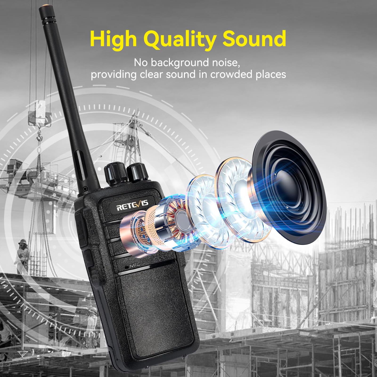 Retevis RT21 10 Pack Walkie Talkies with 6-Way Charger - Long Range Two Way Radios for Outdoor Adventures, Camping, Hiking & Emergency Communication