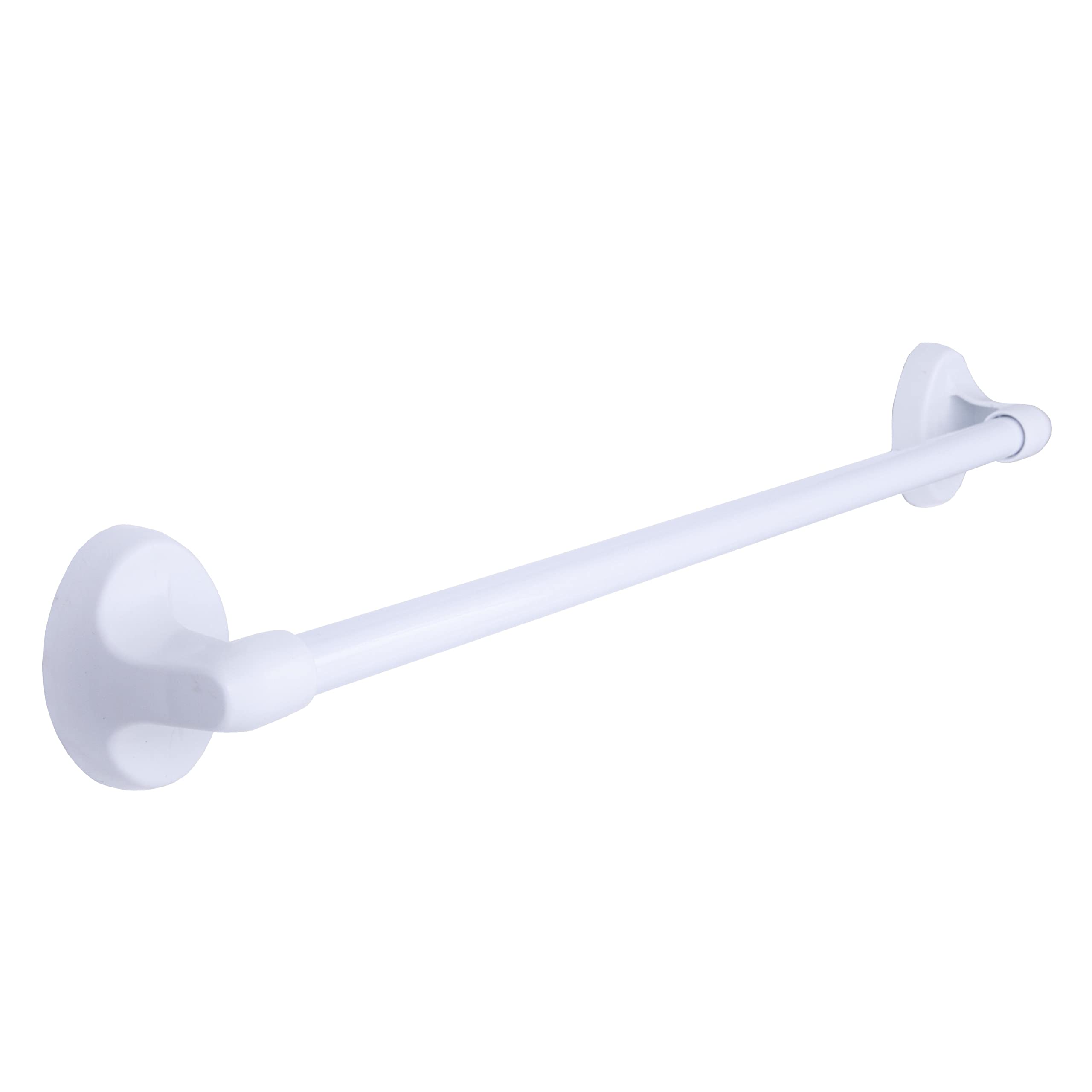 Kenney Magnetic Curtain Rod for Metal Doors & Surfaces - No Drill Adjustable Window Drapery Rod (16-28 Inch) - White Finish for Privacy, Appliance Cover & Home Decor