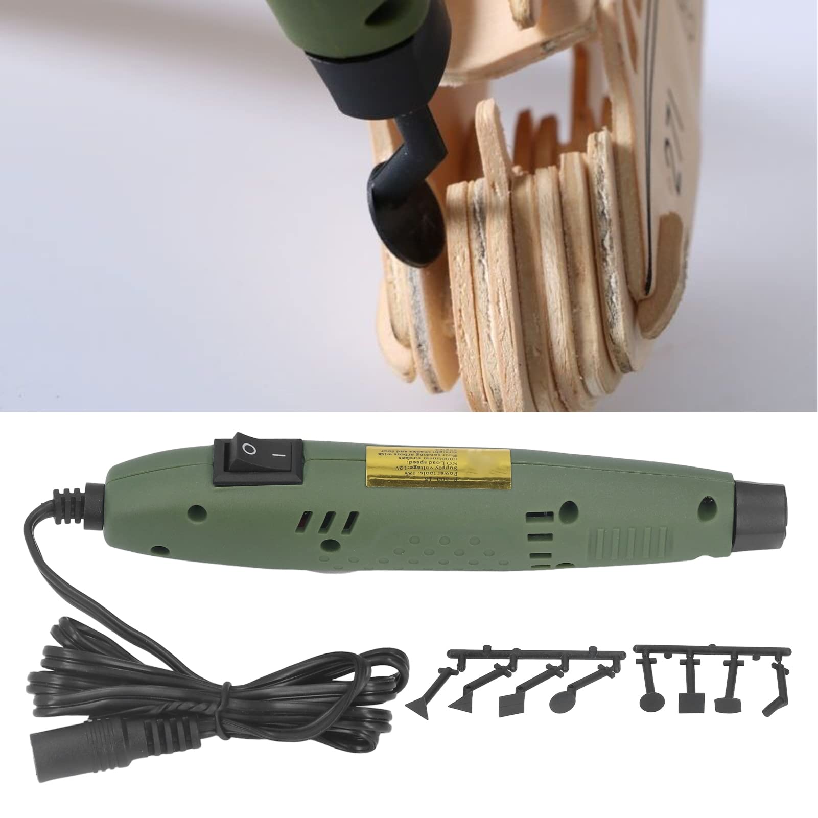 Mini Electric Pen Sander - 15W Rotary Tool for Woodworking, Metal Polishing & Engraving | DIY Craft, Jewelry Making & Small Project Sanding | Compact Power Sander with 500-15000 RPM Variable Speed