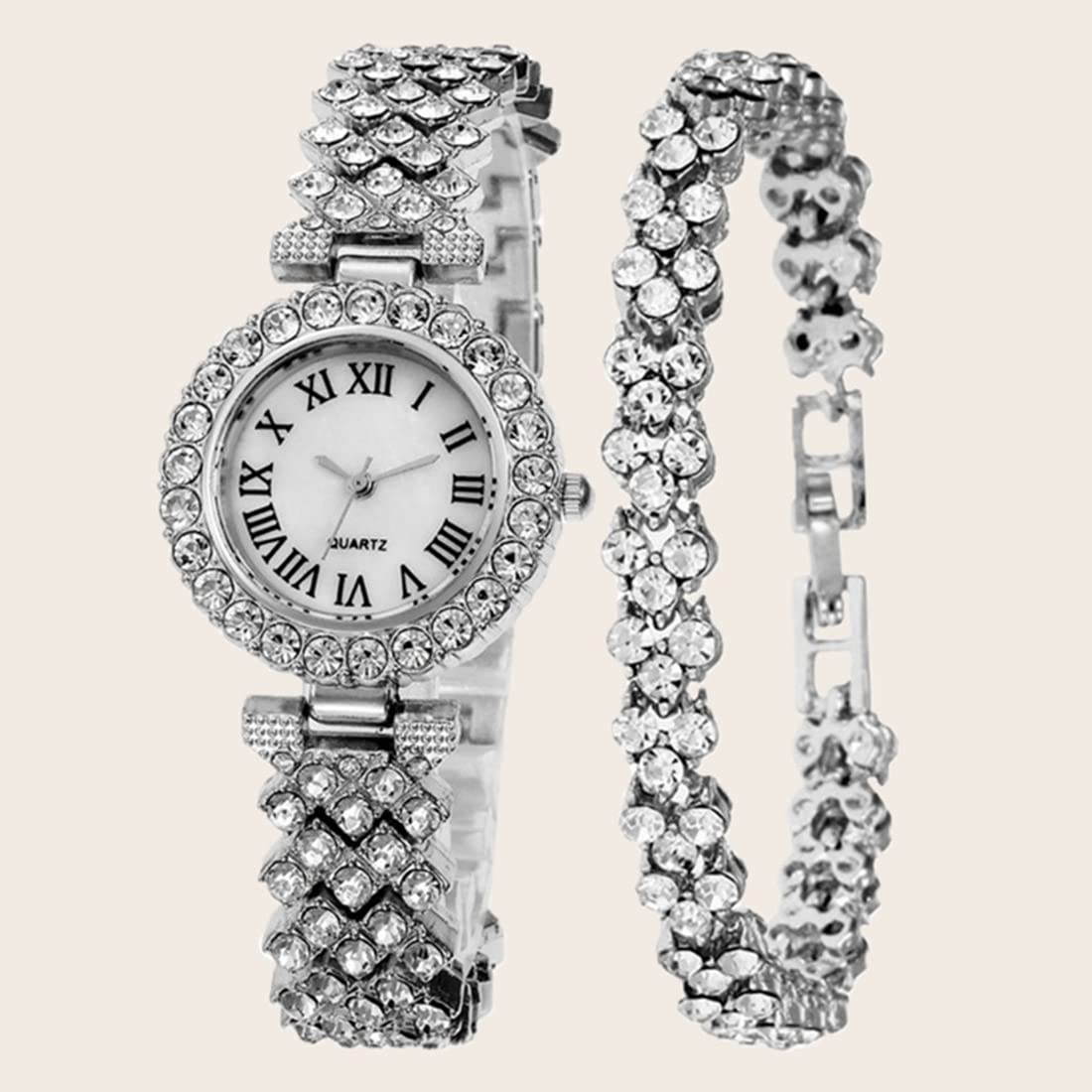 Elegant Women's Quartz Crystal Dress Watch - Waterproof Wristwatch for Ladies | Perfect for Office, Party & Everyday Wear