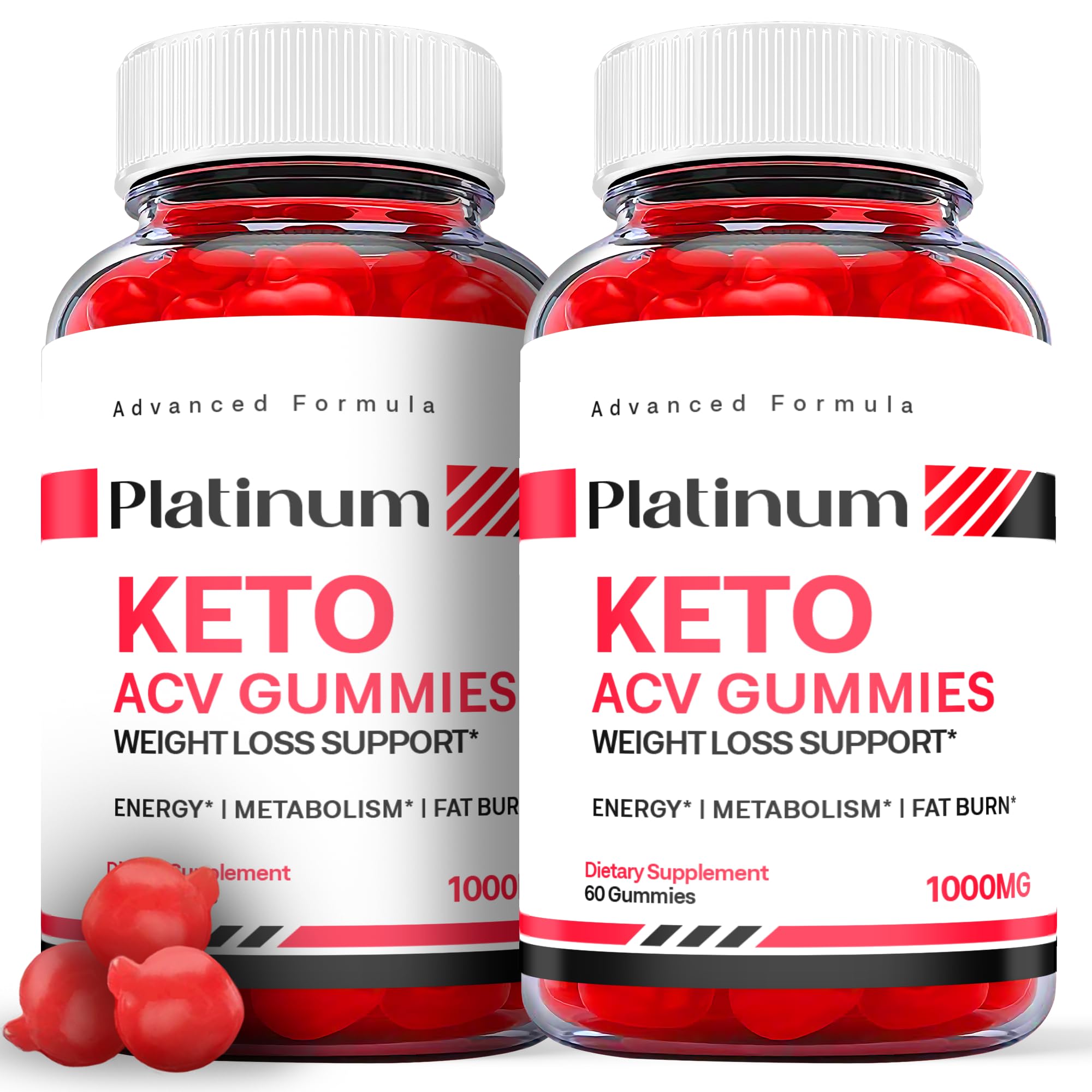 Platinum Keto ACV Gummies (2 Pack, 120 Gummies) - Apple Cider Vinegar Supplement for Weight Loss & Ketosis Support | Perfect for Keto Diet & Healthy Lifestyle