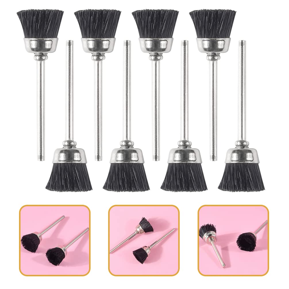 FOMIYES 8-Piece Nail Drill Bits Cleaning Brush Set - Professional Manicure Accessories & Grinding Heads for Electric Nail Drills - Perfect for Nail Salons, Home Manicures & Nail Art Designs