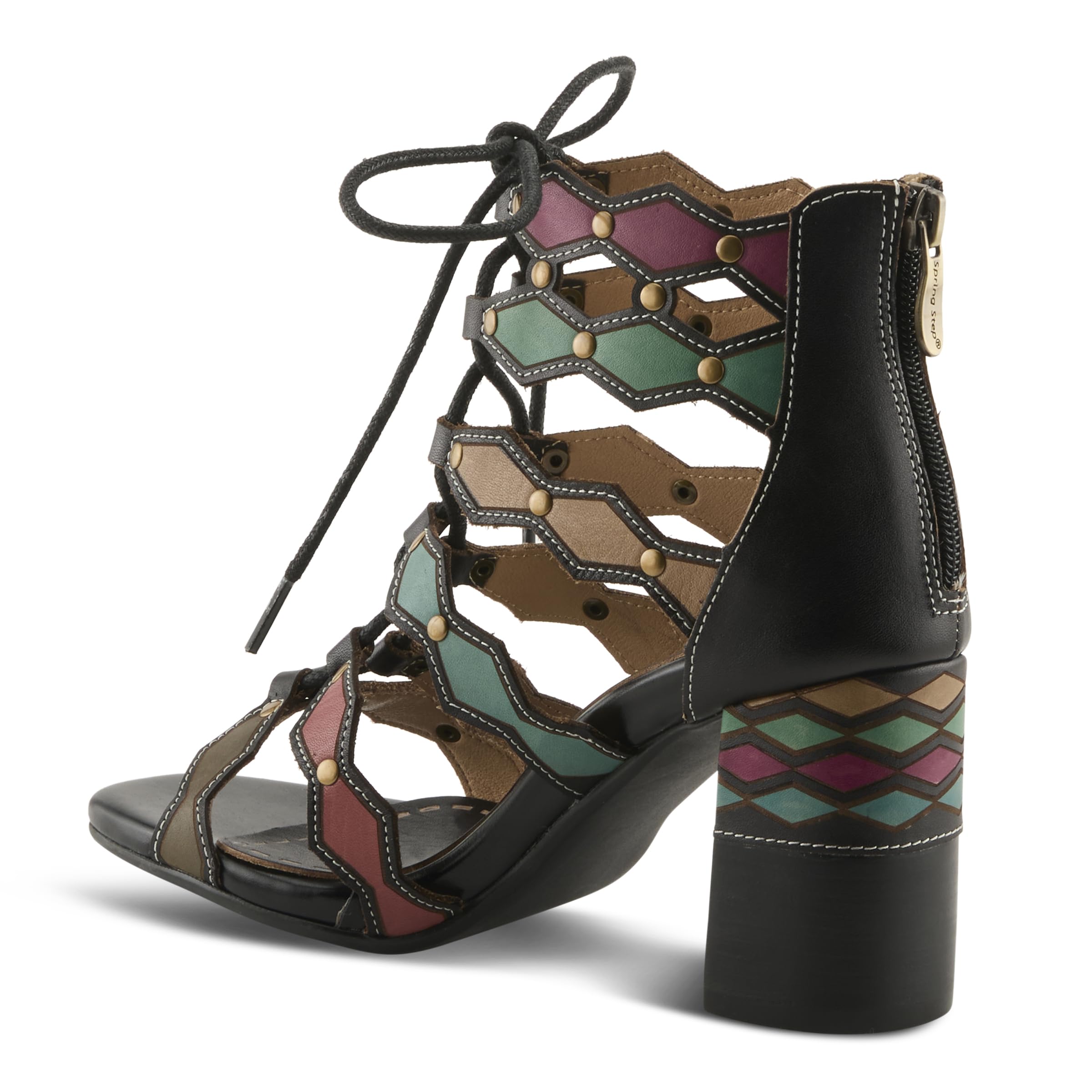Spring Step L'Artiste Women's Art Deco Sandals - Comfortable & Stylish Open-Toe Shoes for Summer, Beach, and Casual Outings