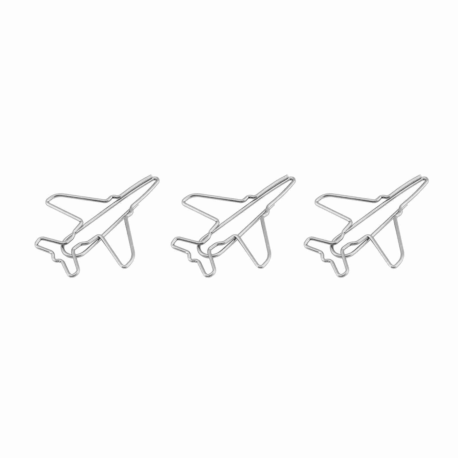URRNDD Smooth Stainless Steel Airplane Shaped Paper Clips - Bulk Office & School Supplies for Organizing Documents, Files, Notes | Perfect for Office, Classroom, Home & Craft Projects