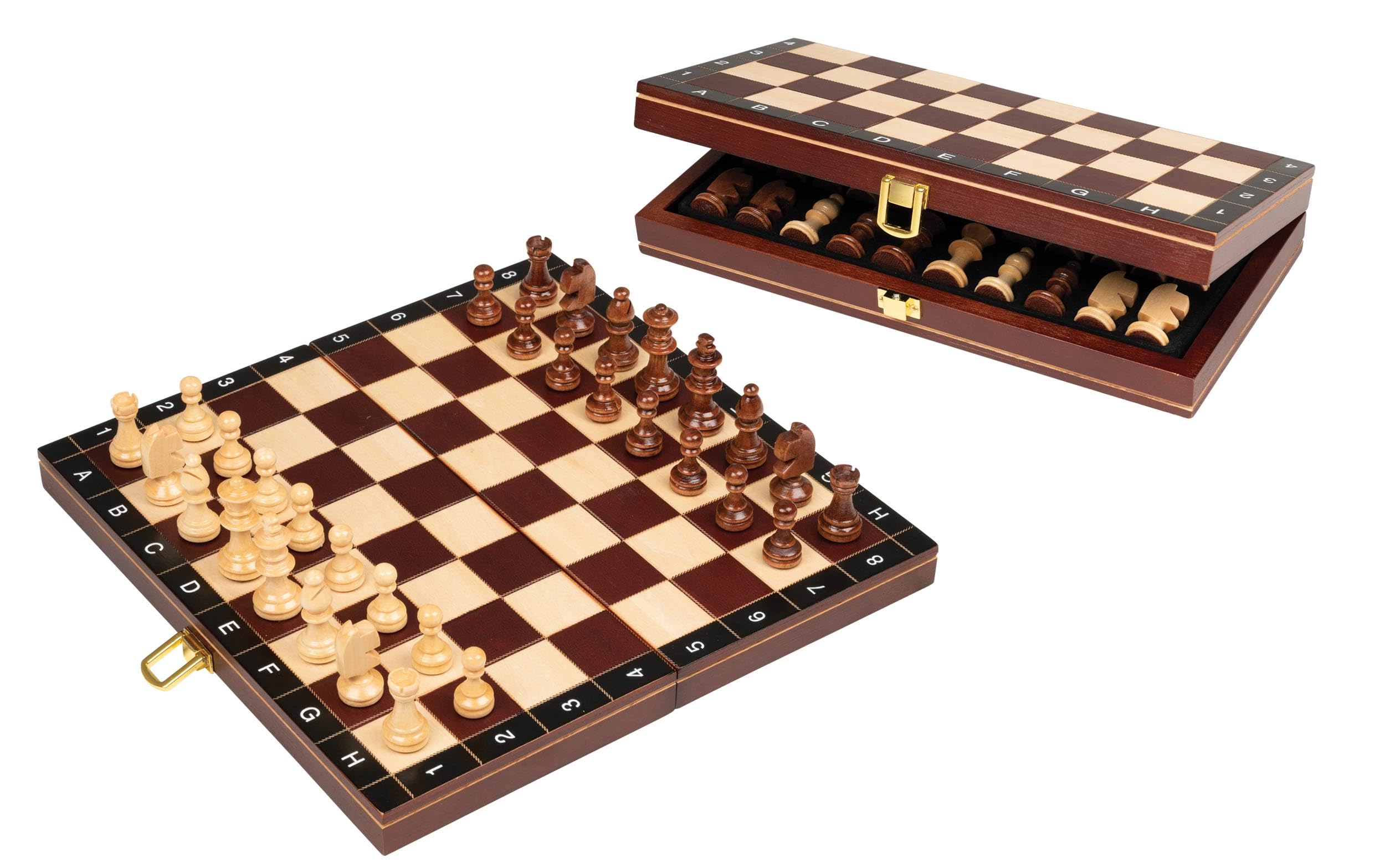 Premium 30mm Magnetic Travel Chess Set - Portable Folding Board with Staunton Pieces - Perfect for Camping, Road Trips & Outdoor Adventures