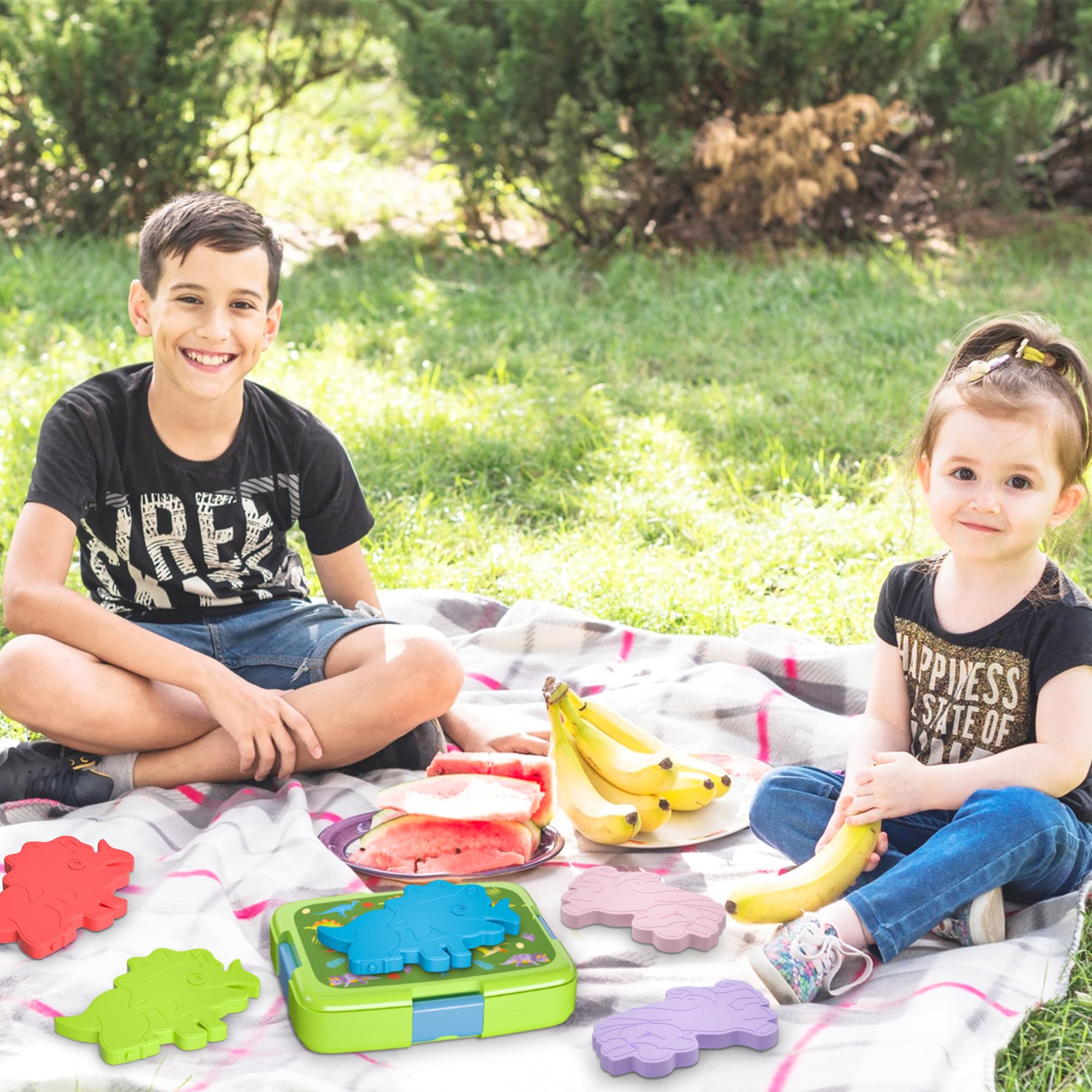 HiYZ Kids Ice Packs for Lunch Boxes - Slim & Reusable Ice Packs for School Lunch, Picnics & Outdoor Activities - Perfect for Keeping Food Fresh in Coolers & Lunch Bags