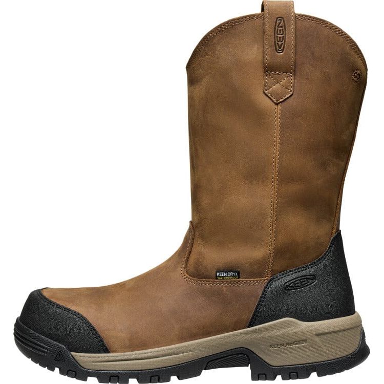 KEEN EVANSTON Waterproof Slip-On Shoes for Men - Carbon Toe Protection, Medium & Wide Width - Perfect for Hiking, Work & Outdoor Adventures