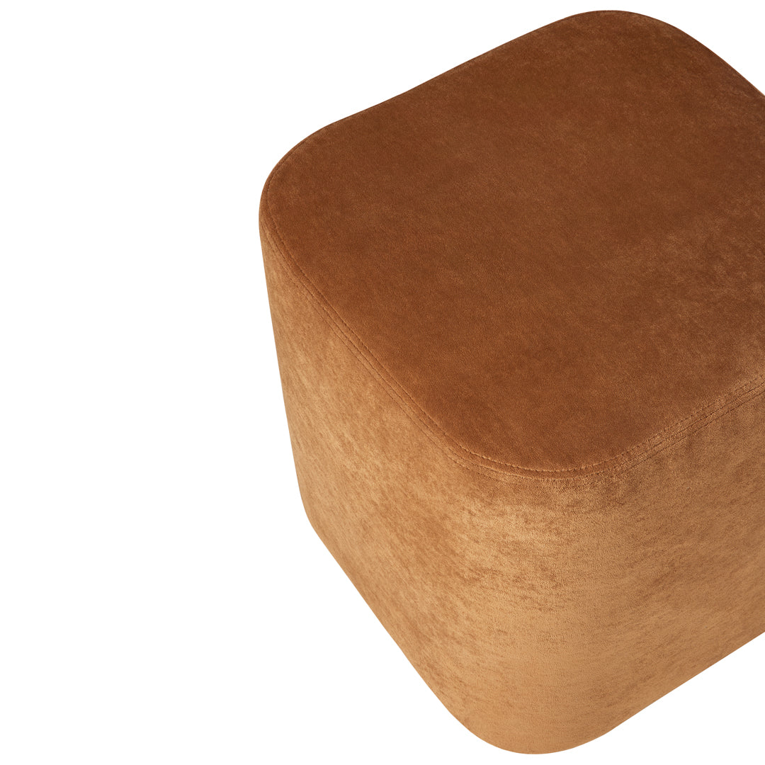 Jacques Deneef Cube Pouf by Ethnicraft - Modern Handwoven Ottoman Stool for Living Room, Bedroom & Outdoor Use