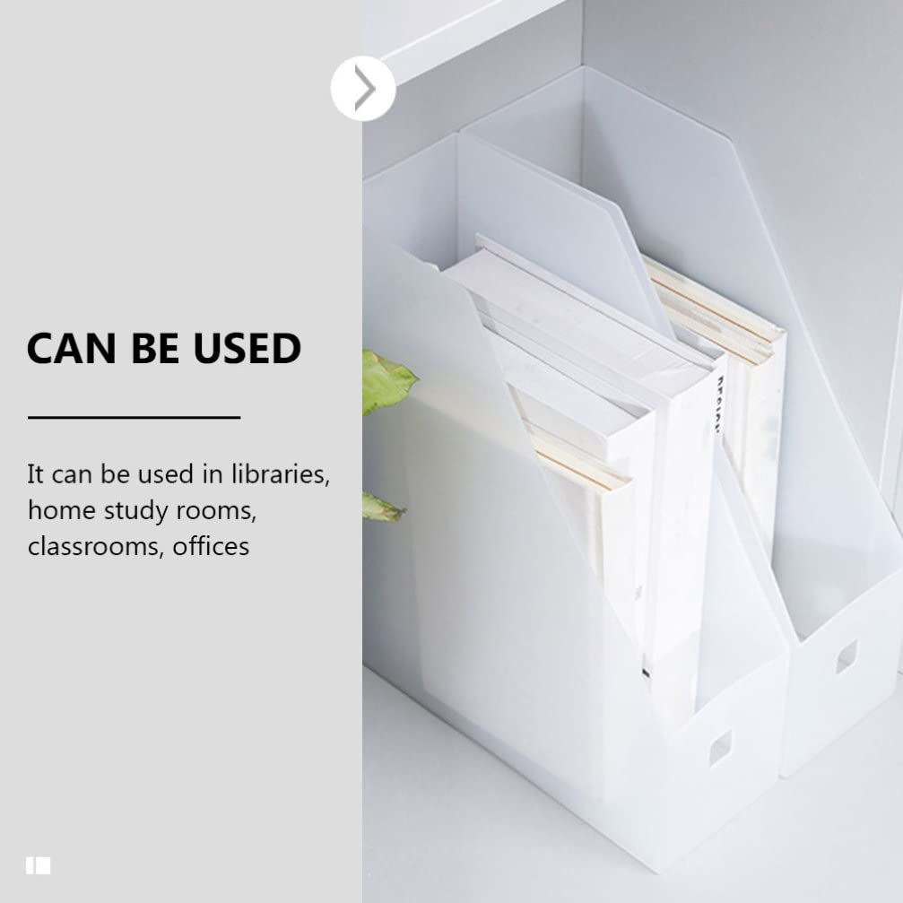 Kisangel 2-Pack Plastic File Storage Rack - Vertical Desktop Document Organizer, Multipurpose File Holder & Bookshelf for Office, Home, School (Black) - Perfect for Organizing Papers, Books, and Office Supplies on Desks or Shelves