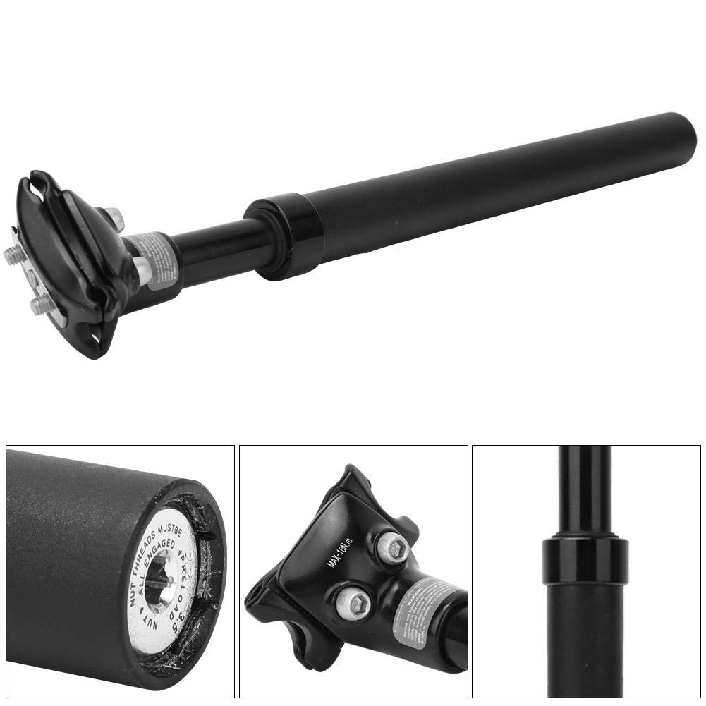 Keenso SPS-405 27MM Aluminum Alloy Suspension Seat Post for Mountain Bikes - Shock Absorbing Comfort Ride (Black) | Perfect for Trail Riding, Commuting & Off-Road Cycling