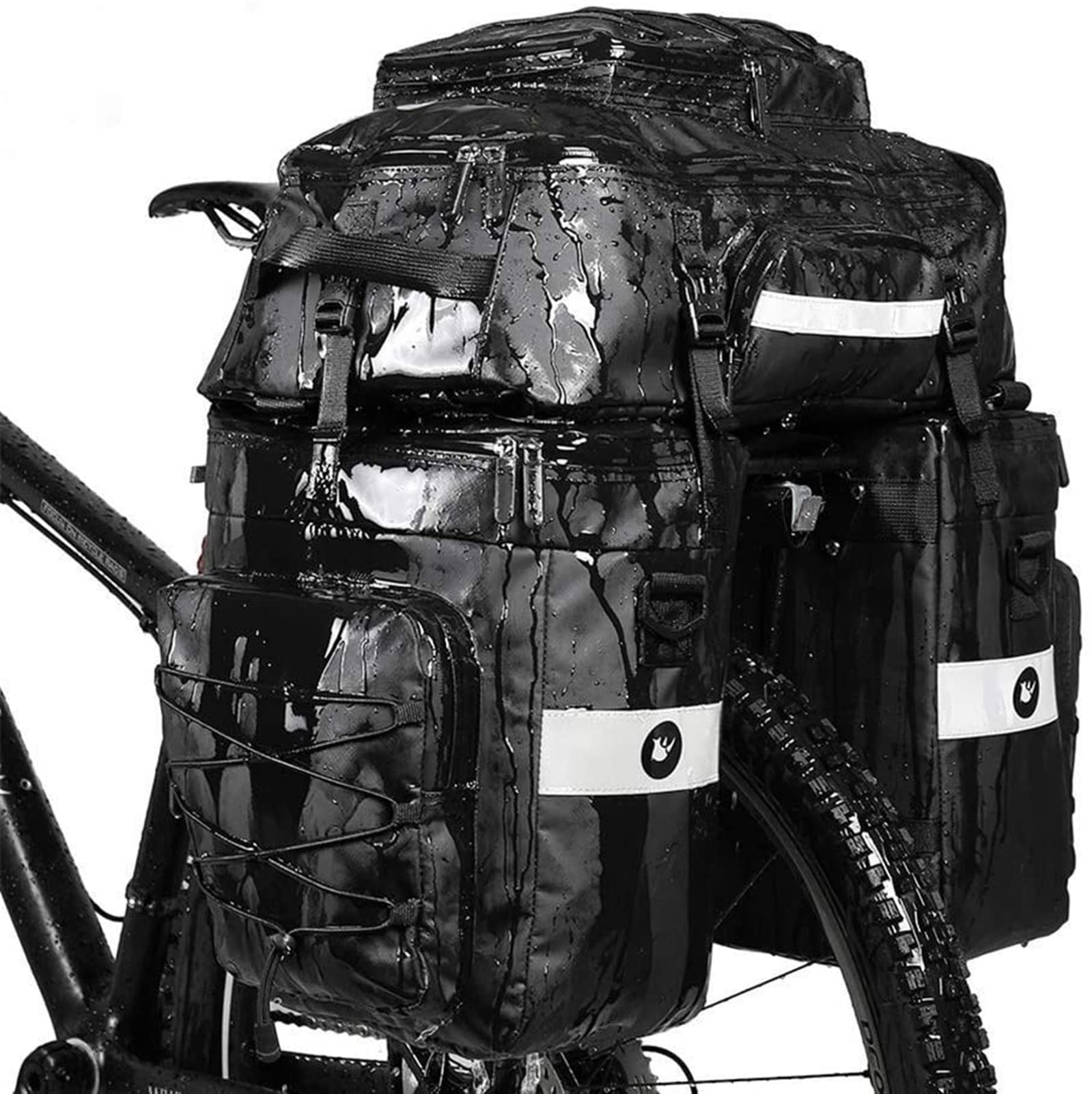 BANGDIAN Universal 3 in 1 Bike Pannier Bag Set - Waterproof Bicycle Cargo Rack Bag, Saddle Bag & Shoulder Bag with Laptop Compartment | Durable Cycling Accessories for Commuting, Touring & Outdoor Adventures