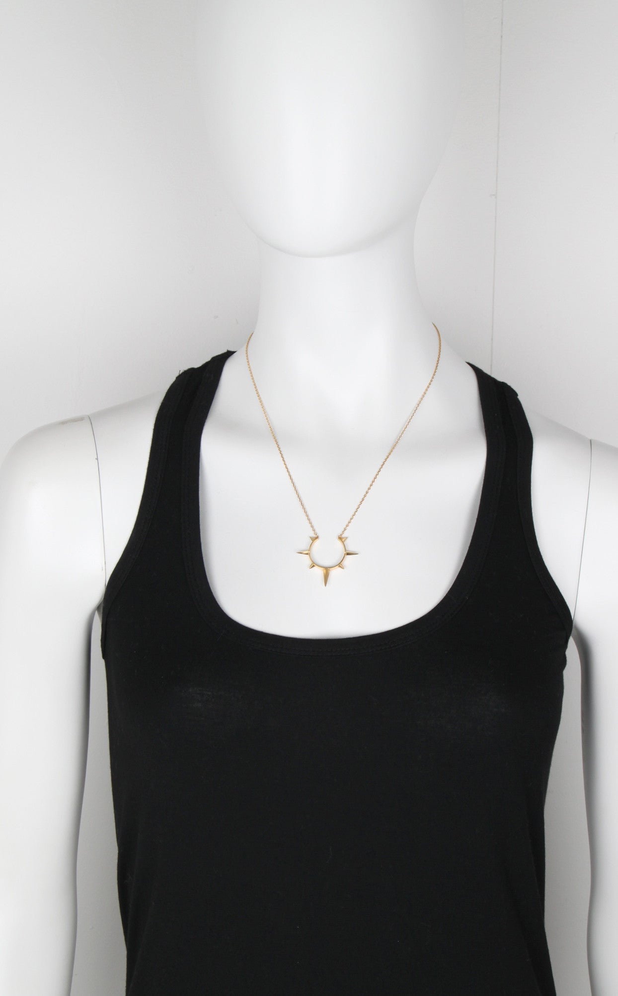 Elegant Matte Gold Ri Necklace for Women - Minimalist Pendant Jewelry Gift for Her - Perfect for Everyday Wear, Date Nights & Special Occasions