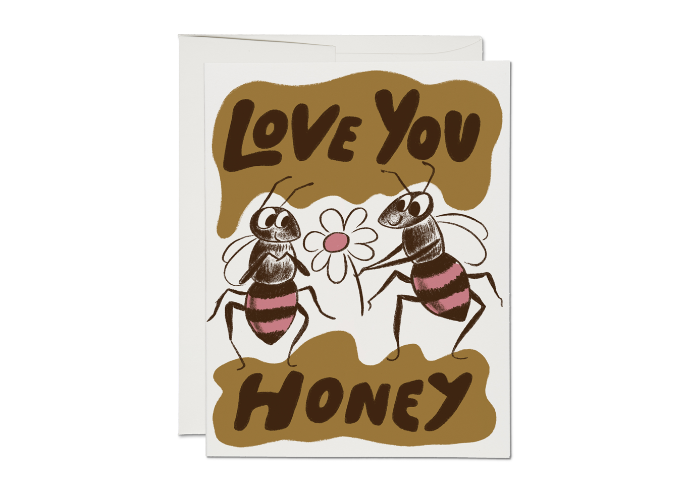 Romantic Love You Honey Valentine's Day Greeting Card - Perfect for Anniversary, Wedding & Couples Gifts