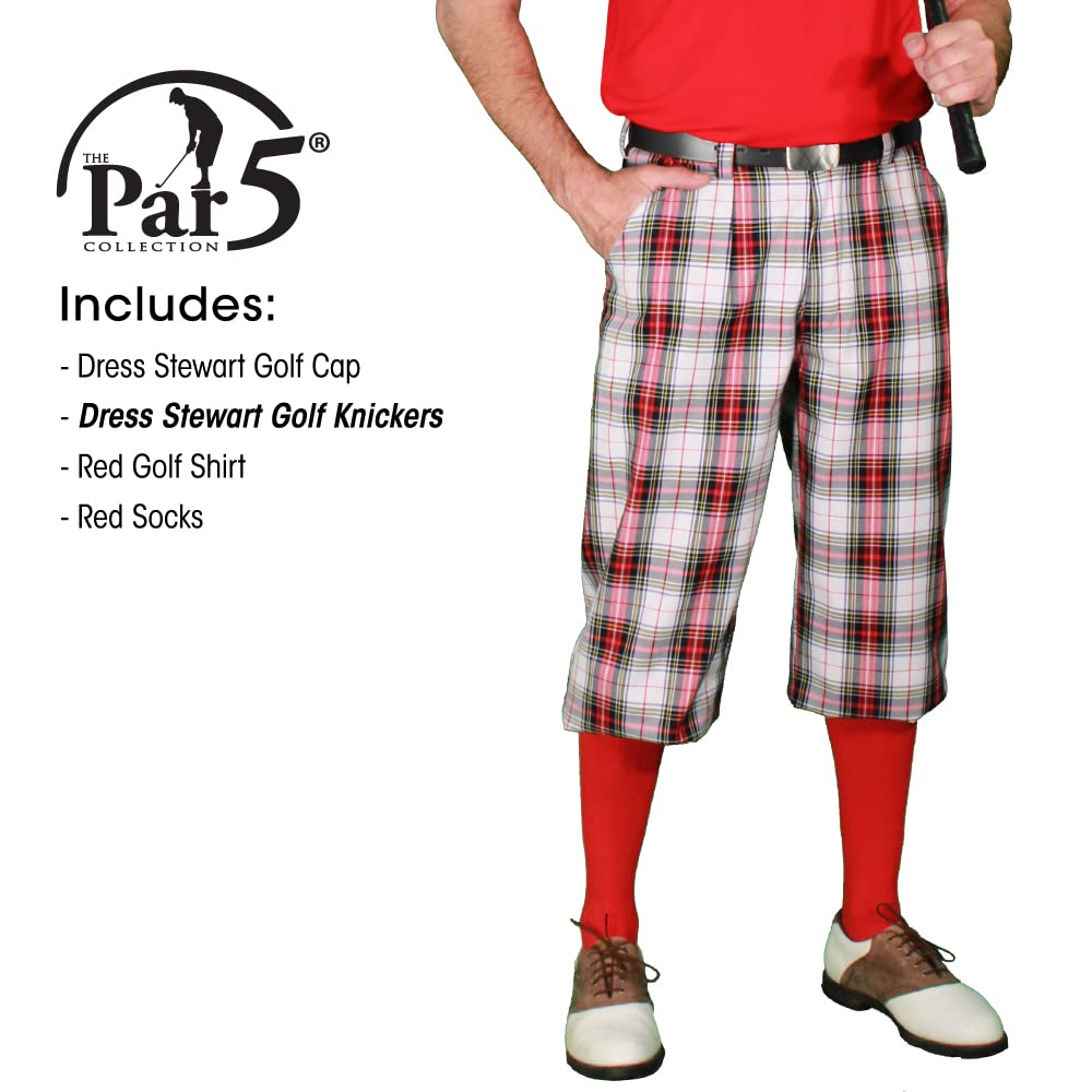 Stewart Golf Outfits for Men - Stylish Red Golf Dress - Perfect for Golf Tournaments & Country Club Events