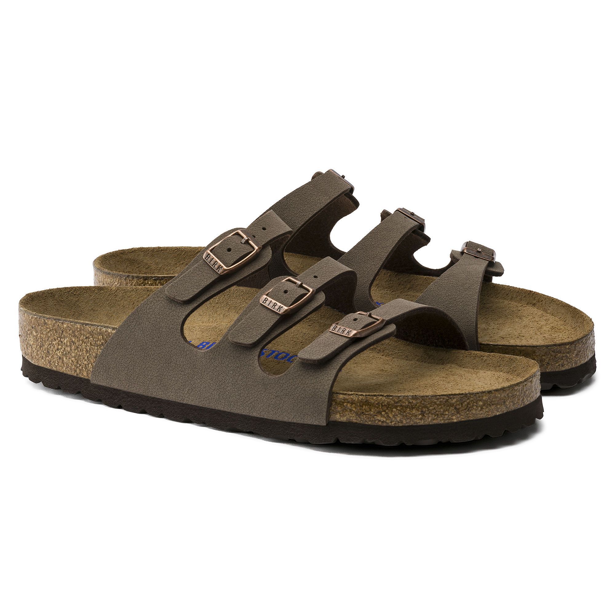Birkenstock Florida Soft Footbed Sandals - Mocha Birkibuc - Unisex Comfort Shoes for Men & Women | Perfect for Casual Wear, Beach, Travel & Everyday Comfort