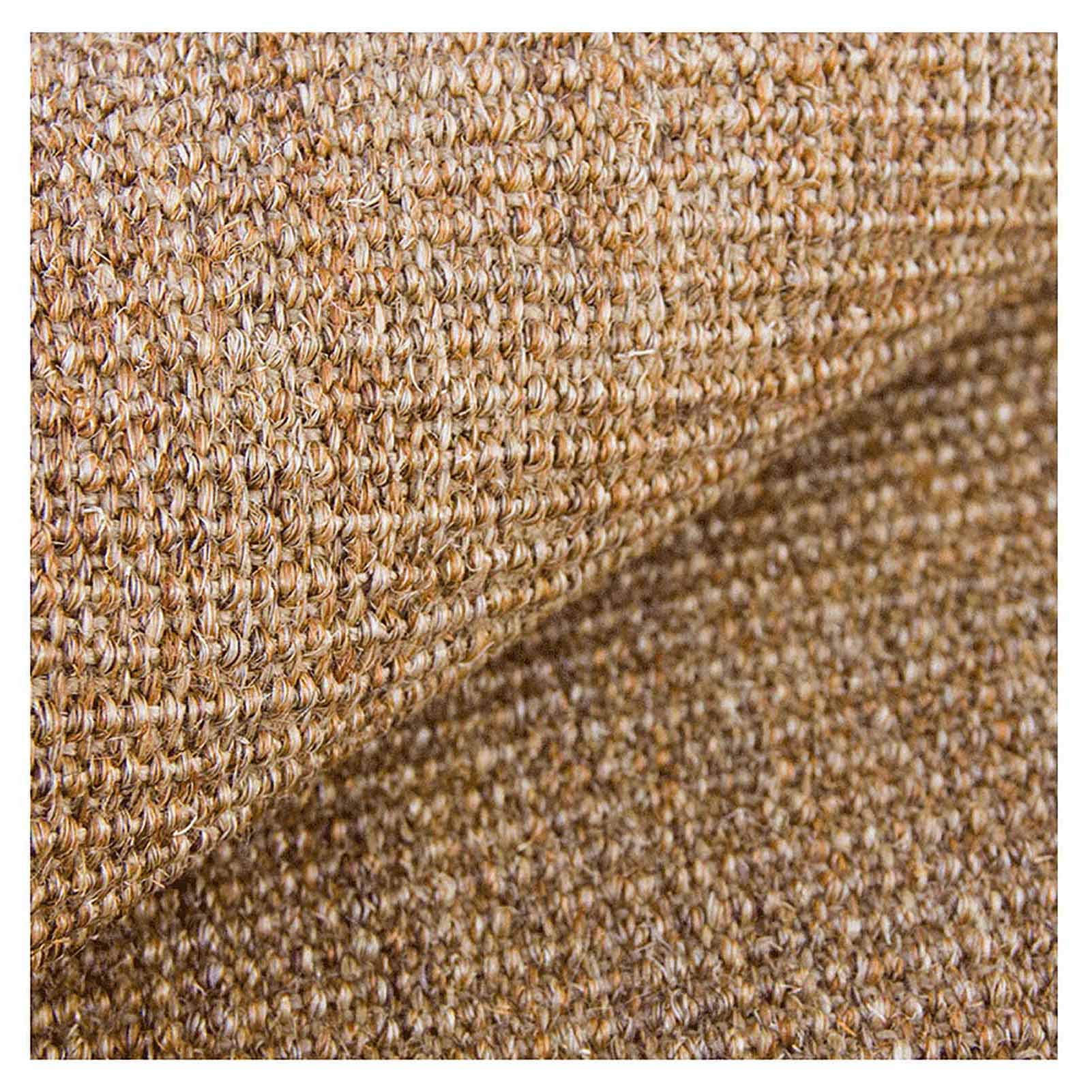 Handmade Round Sisal Runner Rug - Chunky Texture, Non-Slip Backing, Modern Tatami Design - Beige Jute Area Rug (28