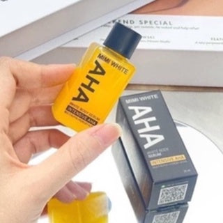 MIMI White Multi Alpha AHA Brightening Body Serum - Dark Spot Corrector for Even Skin Tone | Perfect for Daily Skincare & Summer Body Care