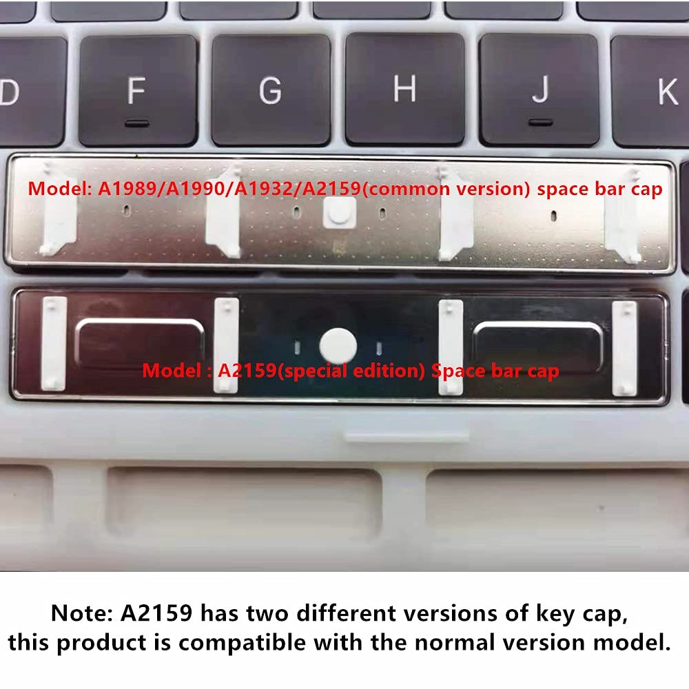 Replacement US Keyboard Spacebar KeyCap for MacBook Pro Retina A1989 A1990 A1932 (2018-2019) - QWERTY Layout Compatible with MacBook Pro 13/15 Inch - Perfect for Typing, Gaming & Office Work