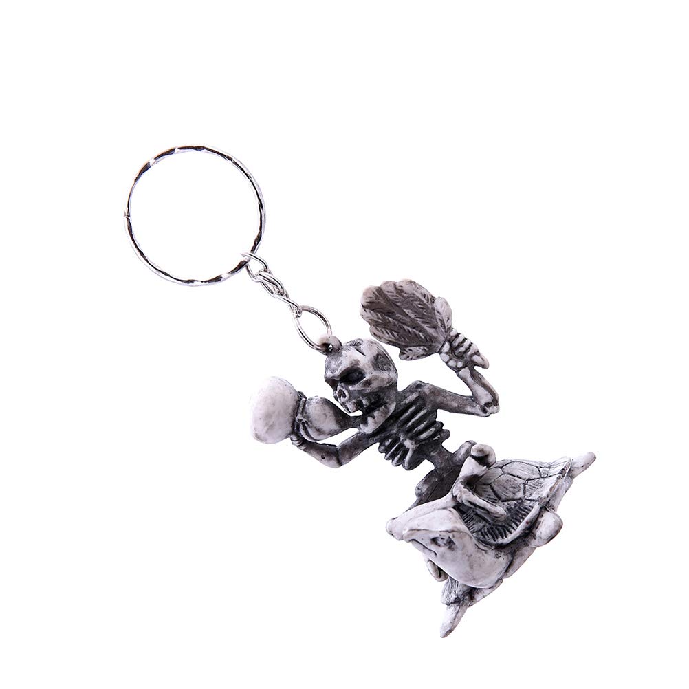 SOIMISS Car Dice Keychain - Rubber Skull Key Ring Holder for Car Keys, Fashion Pendant Keyring - Perfect for Car Enthusiasts & Gift Giving