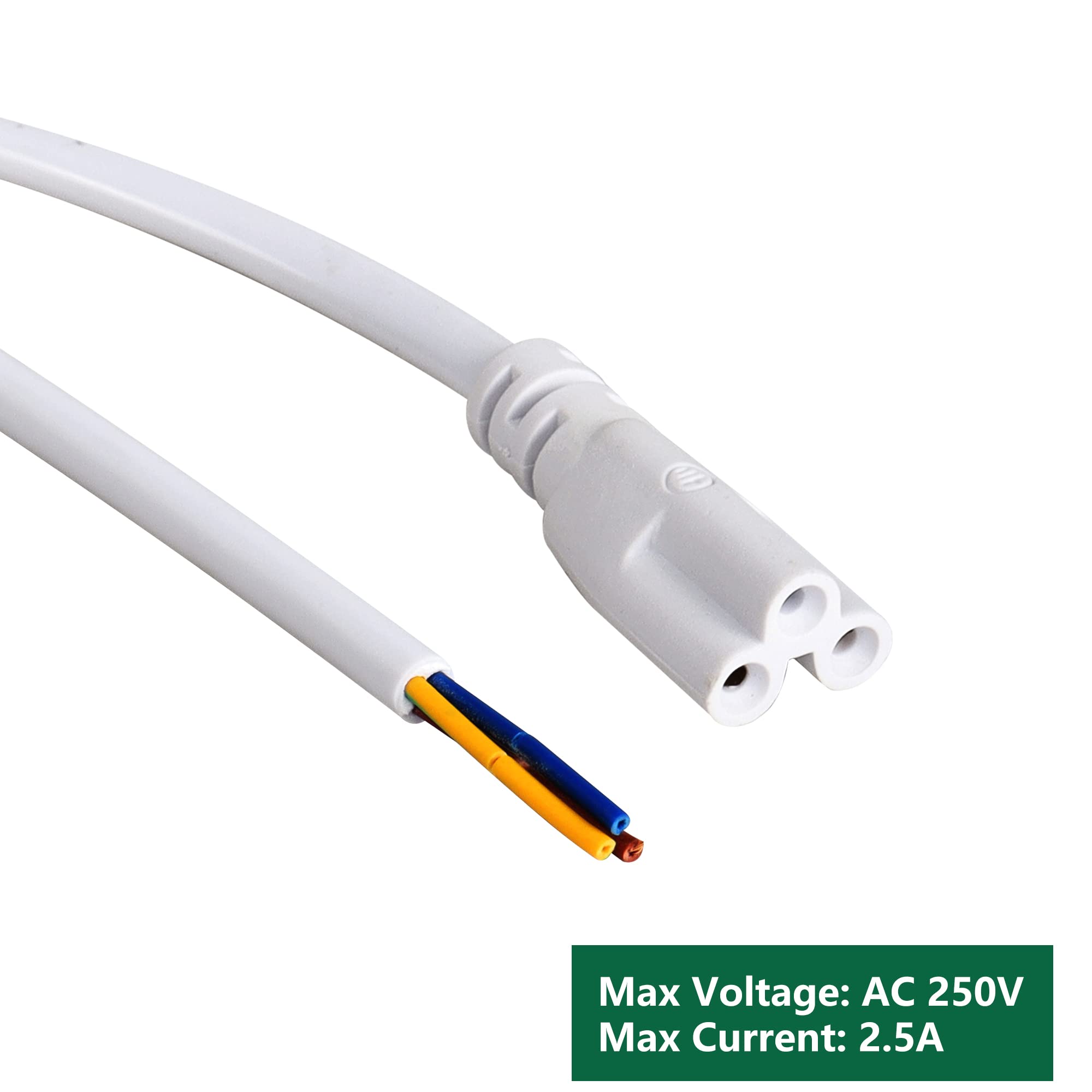 SinLoon 20-Pack T5 T8 LED Tube Light Connector Cables (15cm) - Daylight White Linkable Cords for Ceiling Lights, LED Tube Lamps & Socket Fittings - Perfect for Home, Office & Commercial Lighting Installations