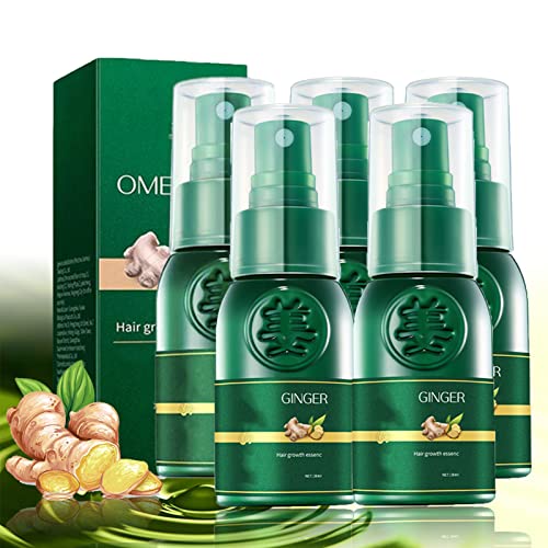 ShougaGRO Japanese Hair Growth Spray & HyunGang Korean Ginseng Serum - 7 Days Ginger Hair Regrowth Treatment with BotanikX Essence & Shouga Kingu Oil (5 Pack) for Thinning Hair, Bald Spots & Healthy Scalp Care