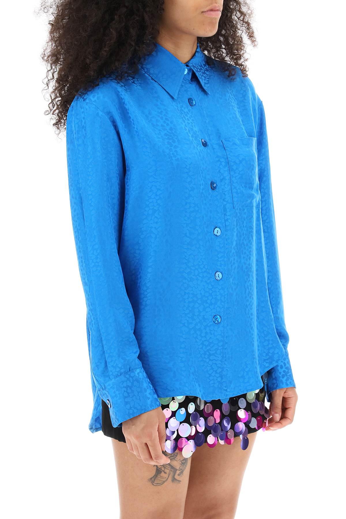 Art Dealer Charlie Jacquard Silk Shirt - Elegant & Stylish for Business Casual & Evening Events