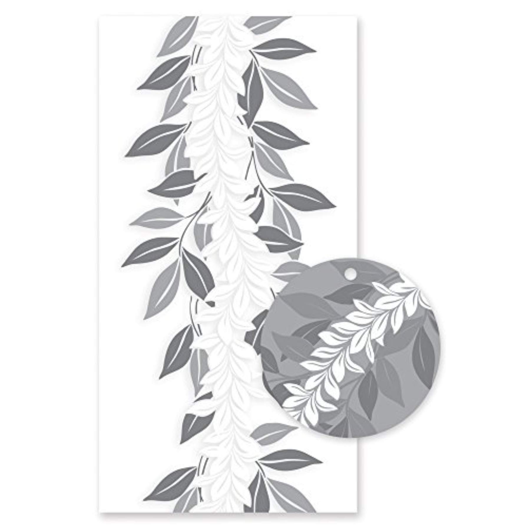 Hawaiian Candy Lei Kit - DIY Maile Lei with Silver Accents for Luau Parties, Graduation, and Hawaiian Themed Events