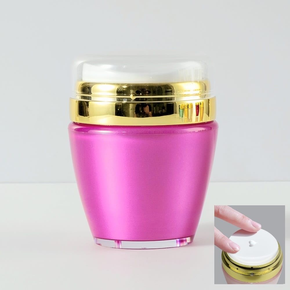 Refillable Airless Pump Jars for Face Cream & Lotion | Leak-Proof Acrylic Cosmetic Dispenser Bottles | Travel-Friendly Makeup Accessories | Perfect for Skincare Routine & On-The-Go Use