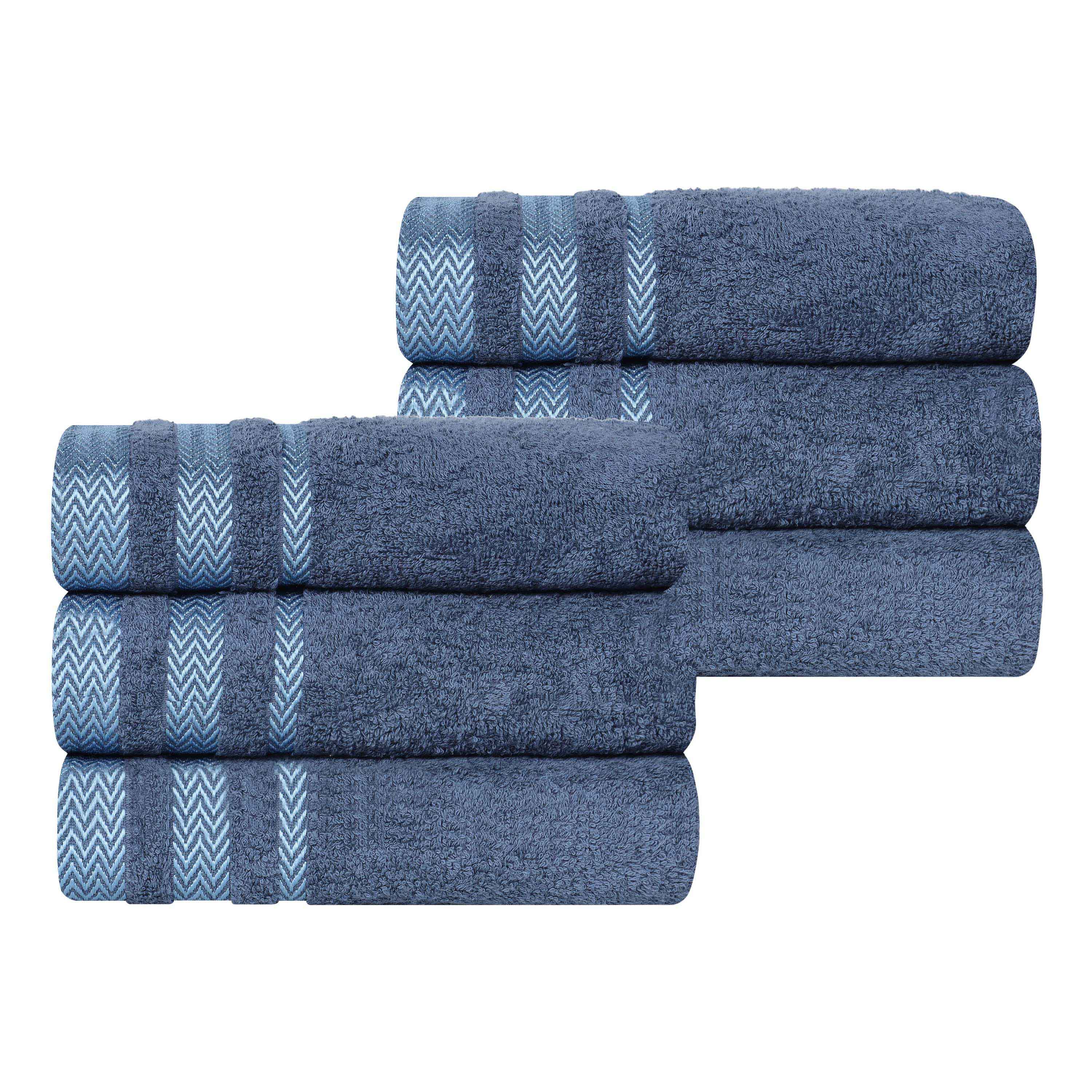 Premium 6-Pack Hays Cotton Soft Medium Weight Hand Towels - Absorbent & Quick-Drying for Kitchen, Bathroom & Guest Use
