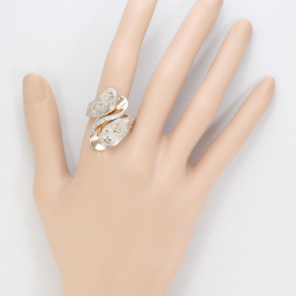 18K White Gold & Pink Gold Diamond Ring for Women - Elegant Wedding, Engagement & Anniversary Jewelry Gift - Perfect for Special Occasions & Everyday Wear