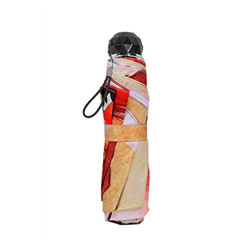 Cute Fox Girl Illustration UV Protection Parasol - Silver Glue Sunscreen Umbrella for Sun & Rain - Perfect for Outdoor Events, Beach, and Summer Fashion
