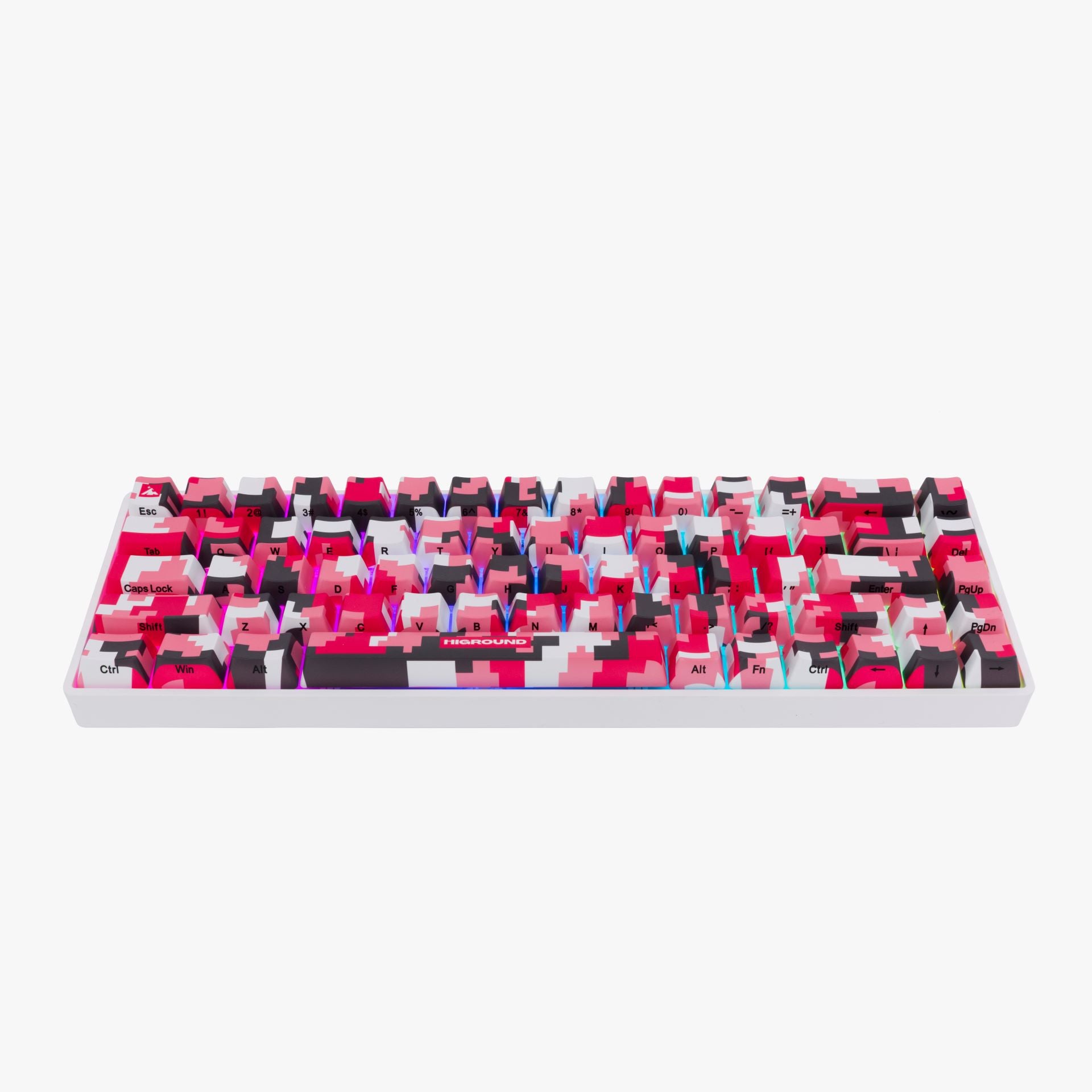 DIGICAMO Basecamp 65 Mechanical Gaming Keyboard - Pink RGB Backlit, Wired USB, Compact 65% Layout for PC/Mac - Perfect for Gaming, Typing & Office Work