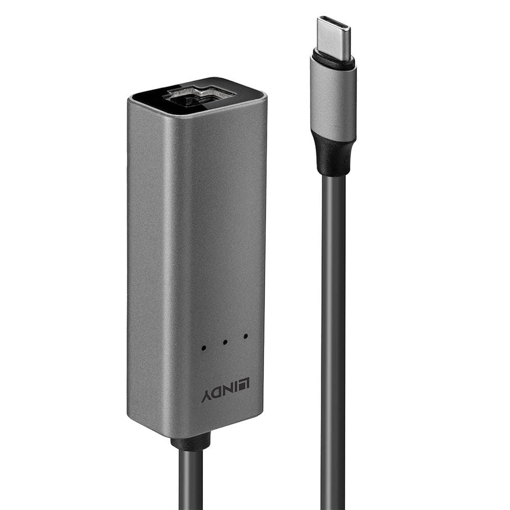 LINDY USB 3.1 Type C to 2.5G Ethernet Adapter - High Speed USB-C to RJ45 Converter for MacBook Pro, Gaming Laptops & Workstations - Perfect for Online Gaming, Video Streaming & Remote Work