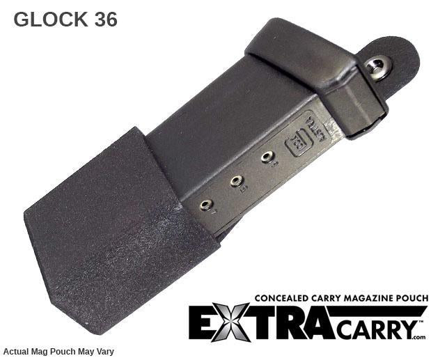 Glock 36 45 ACP Standard Magazine & Magazine Pouch - Concealed Carry Accessories for Handgun Storage & Range Shooting