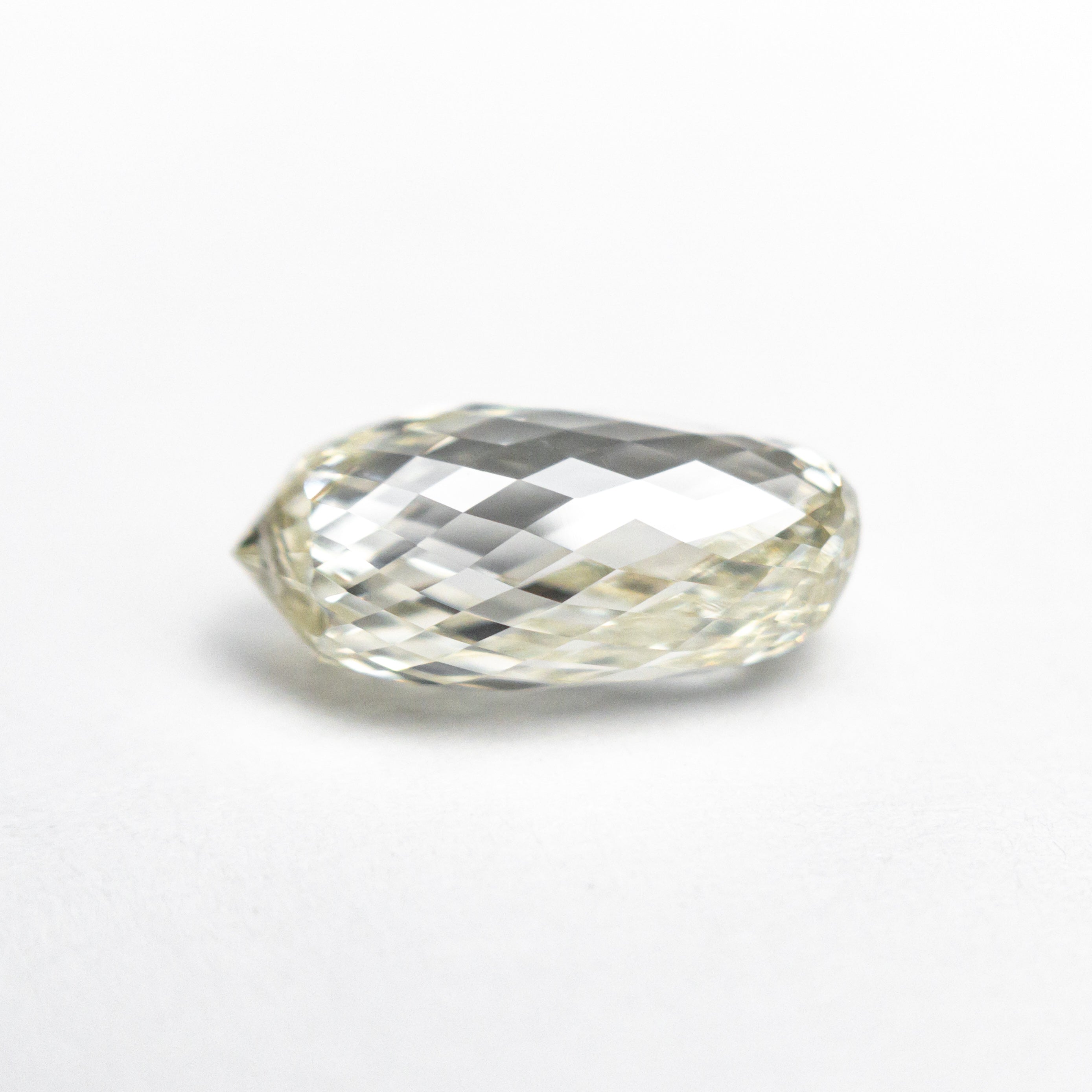 2.03ct Oval Briolette Cut Natural Diamond - 10.04x4.88x4.35mm VVS Clarity O-P Color | Loose Gemstone for Jewelry Making, Engagement Rings & Necklace Pendants