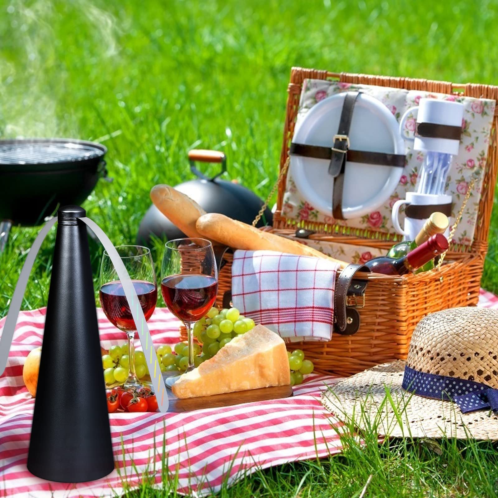 3 Pack Outdoor Table Fans - Fly Repellent Fan for Patio, Deck, and Picnic - Keep Flies & Bugs Away While Dining or Relaxing Outdoors