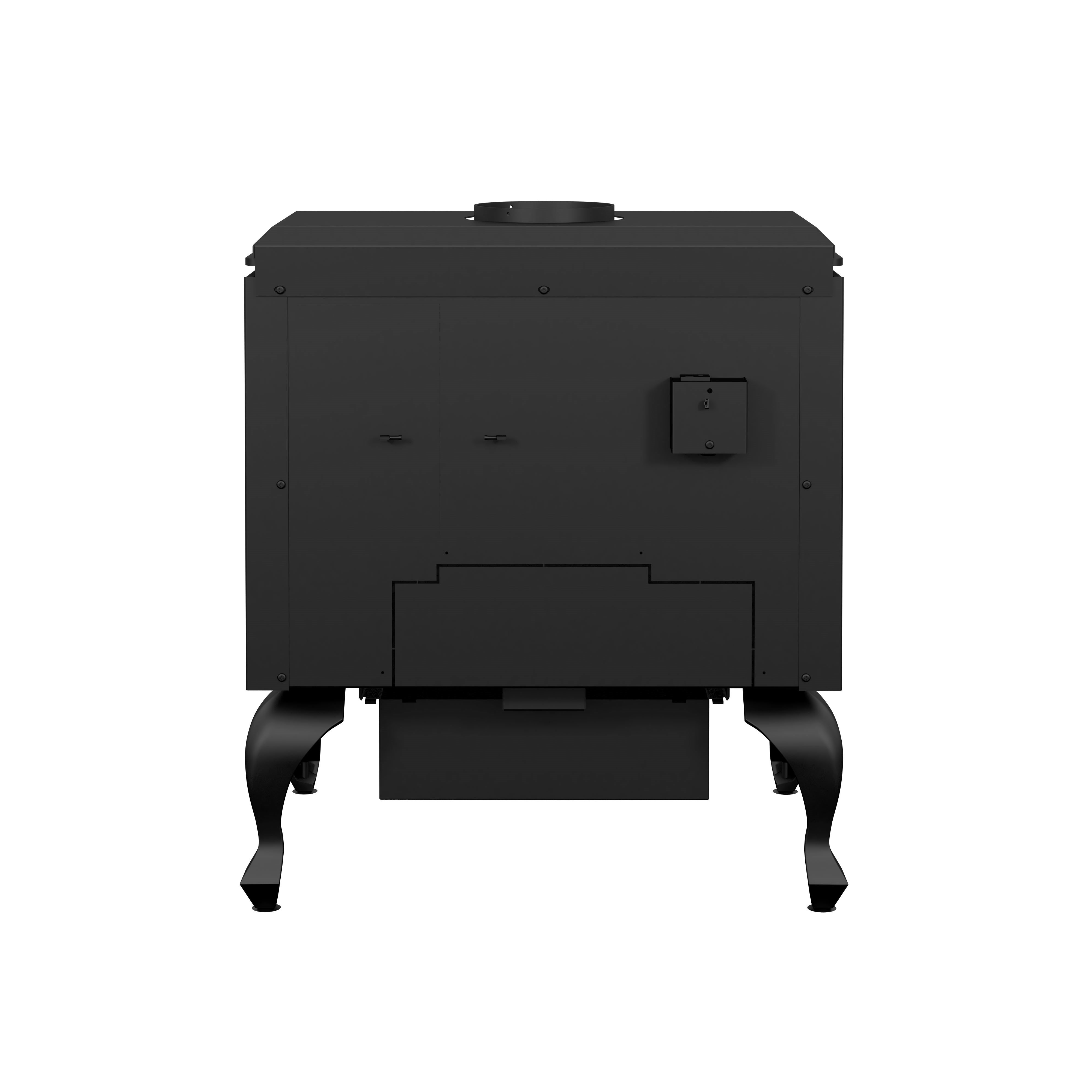 Drolet Escape 1800 EPA Certified Wood Stove - 2,100 Sq. Ft. Heating Capacity with Black Door & Legs - Perfect for Cabins, Homes & Outdoor Living Spaces