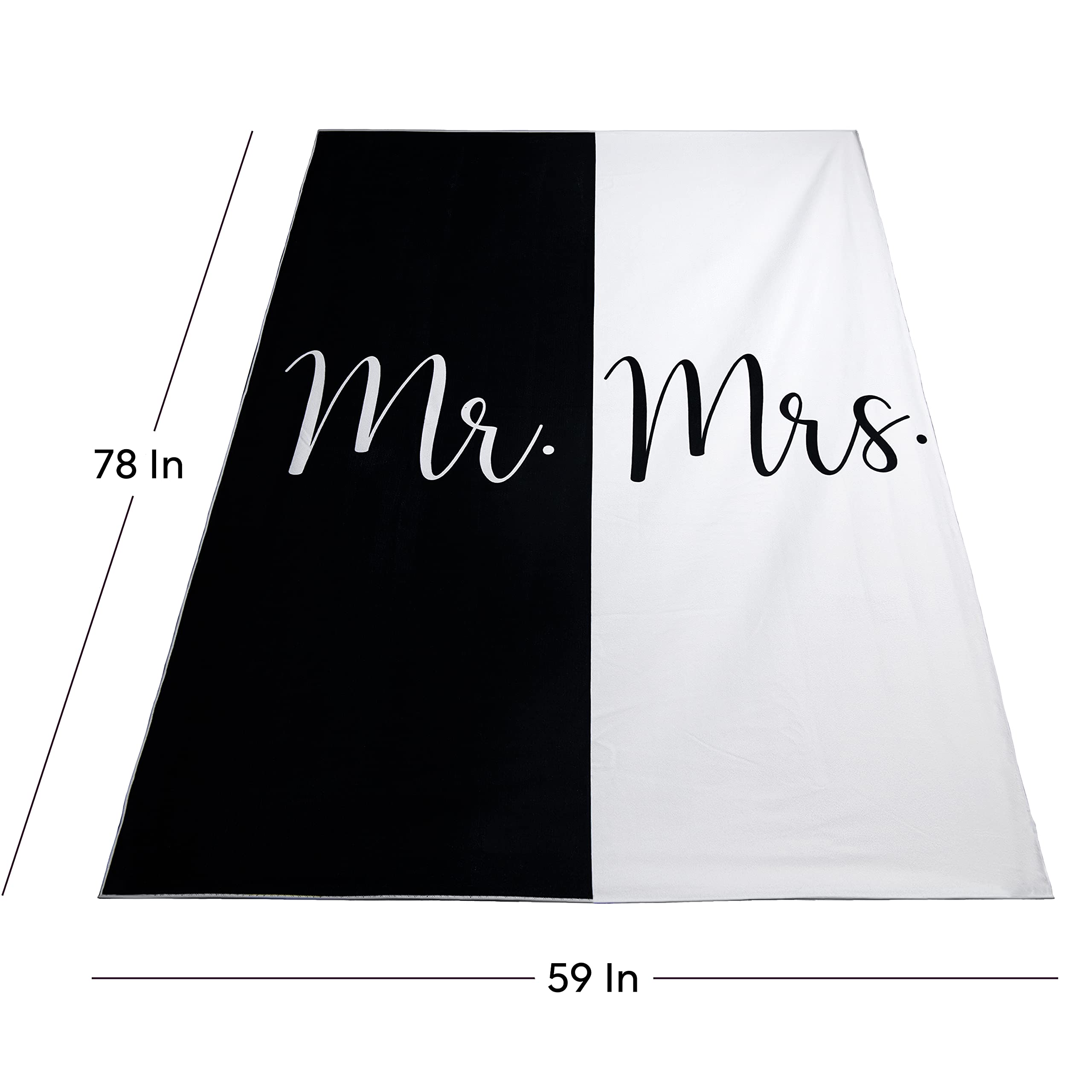Just Married Beach Towel Set for Couples - Honeymoon & Wedding Gift - His & Her Towels 78